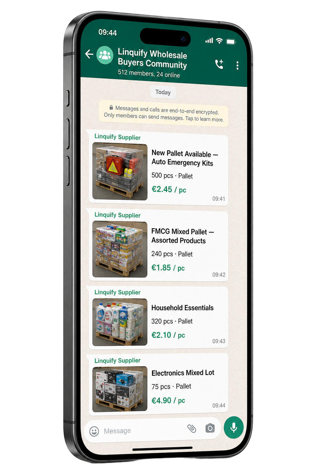 Linquify B2B buyer group offers on a phone